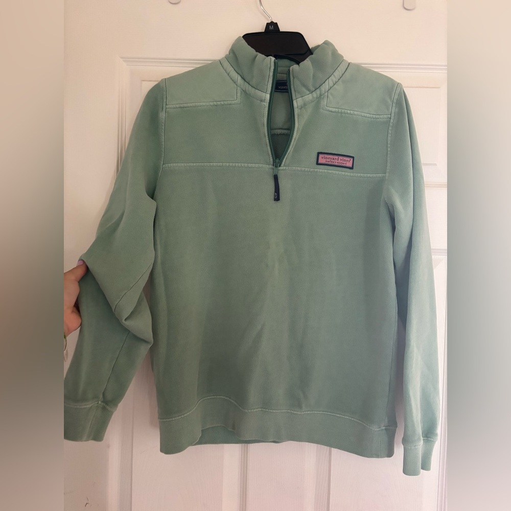 Kids Vineyard Vines Seafoam Quarter-Zip